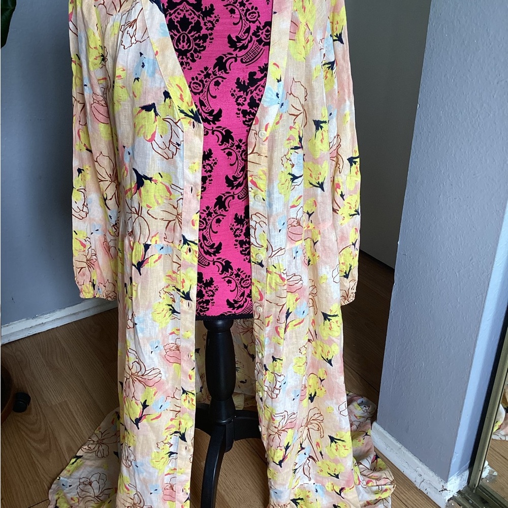 Style & Co. Floral Yellow and Pink Dress 2X - Picture 11 of 13
